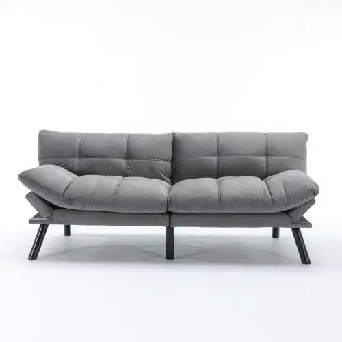 Light Grey Convertible Folding Modern Sofa Bed