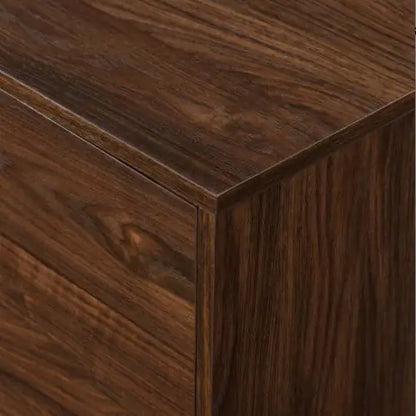 Contemporary 2-Door Minimalist TV Stand For TVs Up To 80 Inches Dark Walnut