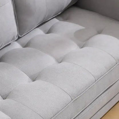 VIDEO Provided 3-in-1 Upholstered Futon Sofa Convertible Sofa Bed,Foldable Tufted Loveseat With Pull Out Sleeper Couch Bed