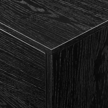 Contemporary 2-Door Minimalist TV Stand For TVs Up To 90 Inches Black