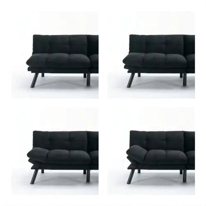 Black Convertible Folding Modern Sofa Bed