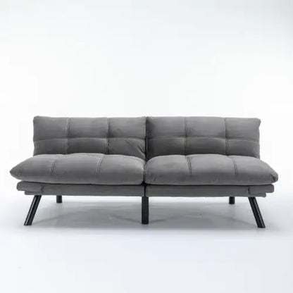 Light Grey Convertible Folding Modern Sofa Bed
